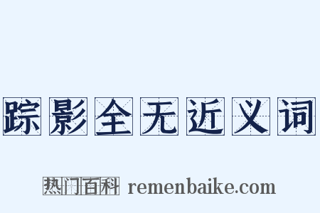 踪影全无近义词是什么意思的图片